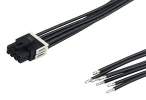MOLEX 226263-1082 Cable Assembly, Micro-Fit+ Receptacle to Free End, 8 Positions, 3 mm, 2 Row, 150 mm, 5.9 "
