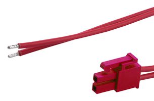 MOLEX 226245-1024 Cable Assembly, Mini-Fit Versa Receptacle to Free End, 2 Positions, 4.2 mm, 2 Row, 600 mm, 23.6 "