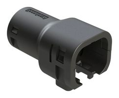 AMPHENOL SINE/TUCHEL ATMBS-008-0405 Connector Backshell, Black, Backshell, Amphenol ATM06-4S 4 Pos Plug Rectangular Connector, 180°
