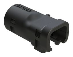 AMPHENOL SINE/TUCHEL ATMBS-041-0205 Connector Backshell, Black, Backshell, Amphenol ATM06-2S 2 Pos Plug Rectangular Connector, 180°