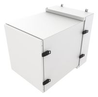 HAMMOND NWC12U2436SNLG 19" Wall Cabinet, Solid Door, 12U, Steel, Light Gray, 745 mm, 622 mm, 920 mm
