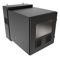 HAMMOND NWC12U2436WFBK 19" Wall Cabinet, Window Door, 12U, Steel, Black, 745 mm, 622 mm, 920 mm