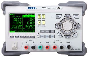 RIGOL DP822 Bench Power Supply, Programmable, 2 Output, 0 V, 20 V, 0 A, 5 A