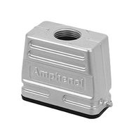 AMPHENOL SINE/TUCHEL C146 21R016 600 4 Conector Uso Rudo, Entrada Superior M25, 2 Clavijas, Bajo Perfil, Capucha, Entrada Superior