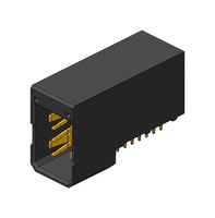 AMPHENOL COMMUNICATIONS SOLUTIONS 10028918-001LF Connector, R/A, 2 Contacts, Plug, Press Fit, 1 Rows