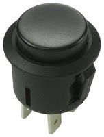 MULTICOMP PRO R13-527B-02-BB Pushbutton Switch, 20.2 mm, DPST, Off-On, Round Raised, Black