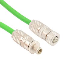 L-COM TRGPA405-3M Sensor Cable, M12 Plug, M12 Receptacle, 4 Positions, 3 m, 9.8 ft