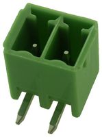 MULTICOMP EB3-02-B Terminal Block, Eurostyle, Header, 3.81 mm, 2 Positions, 10 A, 300 V, Through Hole Right Angle