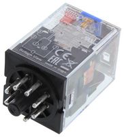 OMRON INDUSTRIAL AUTOMATION MKS2PI DC24 General Purpose Relay, MK-S Series, Power, Non Latching, DPDT, 24 VDC, 10 A
