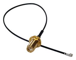 MULTICOMP PRO R-132G7210200CA RF / Coaxial Cable Assembly, 7.87 ", 200 mm, 1.37mm, U.FL Right Angle Plug, SMA Bulkhead Jack