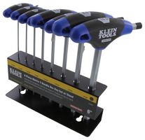 KLEIN TOOLS JTH68M Hex Key Set, T Handle, With Stand, 2 mm - 10 mm, 6 " Handle, 8 Piece