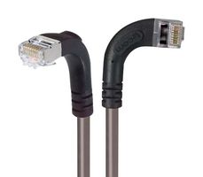 L-COM TRD695SRA10GRY-15 Ethernet Cable, Cat6, 90° RJ45 Plug to 90° RJ45 Plug, FTP (Foiled Twisted Pair), Gray, 4.6 m