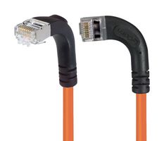 L-COM TRD695SRA11OR-10 Ethernet Cable, Cat6, 90° RJ45 Plug to 90° RJ45 Plug, FTP (Foiled Twisted Pair), Orange, 3.05 m