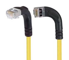 L-COM TRD695SRA11Y-10 Ethernet Cable, Cat6, 90° RJ45 Plug to 90° RJ45 Plug, FTP (Foiled Twisted Pair), Yellow, 3.05 m