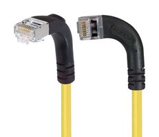 L-COM TRD695SRA11Y-5 Ethernet Cable, Cat6, 90° RJ45 Plug to 90° RJ45 Plug, FTP (Foiled Twisted Pair), Yellow, 1.5 m