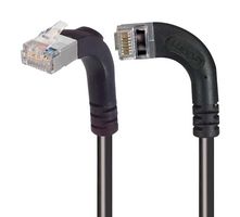 L-COM TRD695SRA13BLK-15 Ethernet Cable, Cat6, 90° RJ45 Plug to 90° RJ45 Plug, FTP (Foiled Twisted Pair), Black, 4.6 m