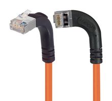 L-COM TRD695SRA13OR-30 Ethernet Cable, Cat6, 90° RJ45 Plug to 90° RJ45 Plug, FTP (Foiled Twisted Pair), Orange, 9.1 m