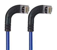 L-COM TRD695SRA14BL-10 Ethernet Cable, Cat6, 90° RJ45 Plug to 90° RJ45 Plug, FTP (Foiled Twisted Pair), Blue, 3.05 m