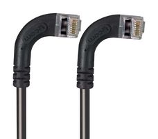 L-COM TRD695SRA14BLK-1 Ethernet Cable, Cat6, 90° RJ45 Plug to 90° RJ45 Plug, FTP (Foiled Twisted Pair), Black, 304.8 mm