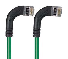 L-COM TRD695SRA14GR-10 Ethernet Cable, Cat6, 90° RJ45 Plug to 90° RJ45 Plug, FTP (Foiled Twisted Pair), Green, 3.05 m