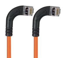 L-COM TRD695SRA14OR-2 Ethernet Cable, Cat6, 90° RJ45 Plug to 90° RJ45 Plug, FTP (Foiled Twisted Pair), Orange, 609.6 mm
