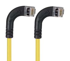 L-COM TRD695SRA14Y-2 Ethernet Cable, Cat6, 90° RJ45 Plug to 90° RJ45 Plug, FTP (Foiled Twisted Pair), Yellow, 609.6 mm