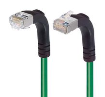 L-COM TRD695SRA4GR-10 Ethernet Cable, Cat6, 90° RJ45 Plug to 90° RJ45 Plug, FTP (Foiled Twisted Pair), Green, 3.05 m