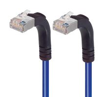 L-COM TRD695SRA5BL-20 Ethernet Cable, Cat6, 90° RJ45 Plug to 90° RJ45 Plug, FTP (Foiled Twisted Pair), Blue, 6.1 m