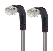 L-COM TRD815SZRA3GRY-10 Ethernet Cable, Cat5e, 90° RJ45 Plug to 90° RJ45 Plug, FTP (Foiled Twisted Pair), Gray, 3.05 m