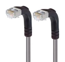 L-COM TRD815SZRA3GRY-15 Ethernet Cable, Cat5e, 90° RJ45 Plug to 90° RJ45 Plug, FTP (Foiled Twisted Pair), Gray, 4.6 m