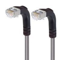 L-COM TRD815SZRA3GRY-25 Ethernet Cable, Cat5e, 90° RJ45 Plug to 90° RJ45 Plug, FTP (Foiled Twisted Pair), Gray, 7.6 m