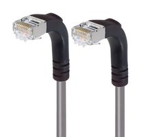 L-COM TRD815SZRA3GRY-30 Ethernet Cable, Cat5e, 90° RJ45 Plug to 90° RJ45 Plug, FTP (Foiled Twisted Pair), Gray, 9.1 m