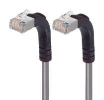 L-COM TRD815SZRA5GRY-30 Ethernet Cable, Cat5e, 90° RJ45 Plug to 90° RJ45 Plug, FTP (Foiled Twisted Pair), Gray, 9.1 m