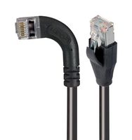 L-COM TRD815SZRA6BLK-1 Ethernet Cable, Cat5e, 90° RJ45 Plug to RJ45 Plug, FTP (Foiled Twisted Pair), Black, 304.8 mm