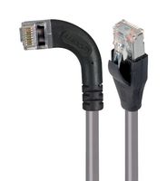 L-COM TRD815SZRA6GRY-10 Ethernet Cable, Cat5e, 90° RJ45 Plug to RJ45 Plug, FTP (Foiled Twisted Pair), Gray, 3.05 m, 10 ft