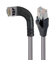 L-COM TRD815SZRA6GRY-20 Ethernet Cable, Cat5e, 90° RJ45 Plug to RJ45 Plug, FTP (Foiled Twisted Pair), Gray, 6.1 m, 20 ft