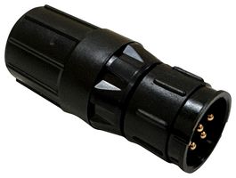 SWITCHCRAFT/CONXALL W5382-6PG-P-450 Circular Connector, UV Resistant, Size 16, Sealed Circular Connector