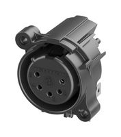 NEUTRIK NC5FAH1-0 XLR Connector, Horizontal, Retention Spring, 5 Contacts, Receptacle, Panel PCB Mount