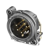 NEUTRIK NC5MAH1-LR XLR Connector, Horizontal, Light Ring, 5 Contacts, Plug, Panel PCB Mount, Gold Plated Contacts