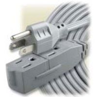 WOODS INDUSTRIES 5607 Cable de Alimentación, NEMA 5-15P a 2x NEMA 5-15R, 3.05 m, Gris