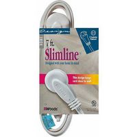 Mains Power Cord, NEMA 1-15R to NEMA 1-15P, 2.13 m, 13 A, White