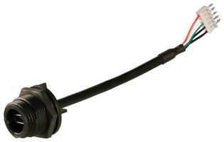 BULGIN LIMITED PX0446 Cable de Computadora, Mini USB B Hembra, Crimp Hembra, 4.21 ", 107 mm, Negro