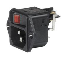 SCHURTER DC11.0021.006 Power Entry Connector, IEC C14 Inlet, Plug, 10A, 250VAC