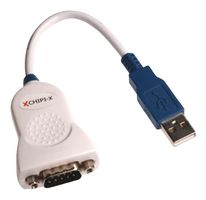 FTDI CHIPI-X10 Smart Cable Assembly, USB to RS232 Converter, 250Kbaud, D Sub 9 Pos Plug, FT231XS Chip, 100mm/4"