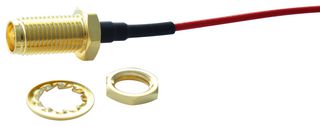 MULTICOMP PRO MC001478 RF / Coaxial Cable Assembly, 5.9 ", 150 mm, 1.37mm, SMA Bulkhead Jack, SMA Straight Plug, 50 ohm