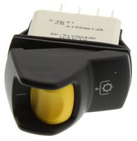 APEM KL46FAKFG225N0461 Rocker Switch, On-On, DPDT, Illuminated, Panel Mount, Black, Yellow, KL Series