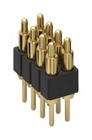 MILL-MAX 838-22-008-10-001101 Conector por Resorte, Cabezal de Pin Pogo, 2 mm, 2 Hileras, 8 Contactos, Through Hole