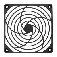 GARDTEC SC120-P10 Rejilla Protectora para Ventilador, Plástico, Ventiladores Axiales de 120mm, 104.8 mm, Negro