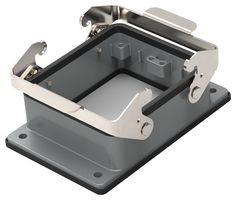 TE CONNECTIVITY T1410322000-000 Heavy Duty Connector, Base, Bulkhead Mount, Aluminum Alloy Body, 2 Lever, H32B