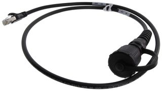 STEWART CONNECTOR 67PAD-010-K Ethernet Cable, Cat6a, RJ45 Plug to RJ45 Plug